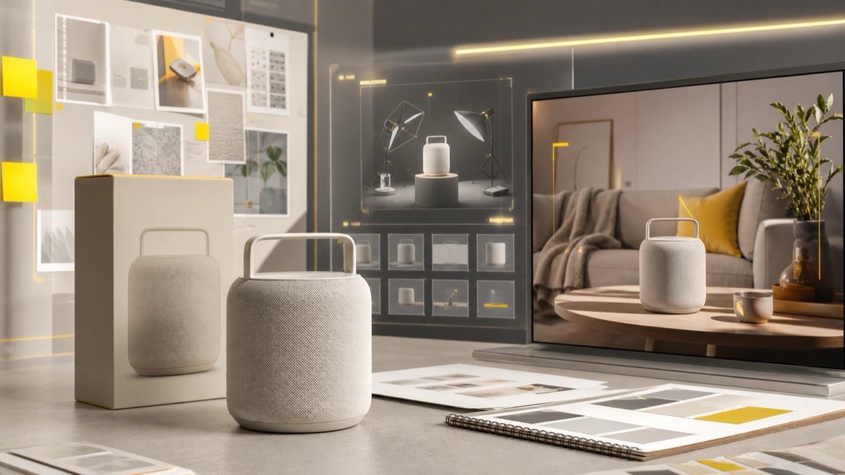AI product lifestyle image workflow from studio product shot to realistic home scene